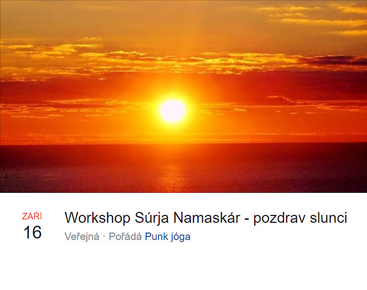 Workshop Súrja Namaskár - pozdrav slunci